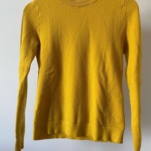 Yellow Cotton Blend Sweater
